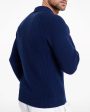 Prussia Blue Polo Sweater Fashion