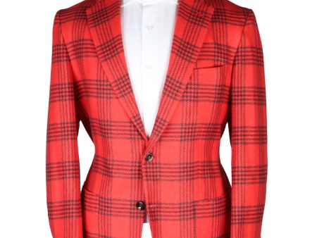 Red and Black Glen Plaid Sportcoat Supply