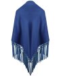 Cobalt Cashmere Triangle Shawl Cheap