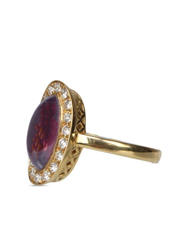 Purple Tourmaline Oval Ring Online Hot Sale