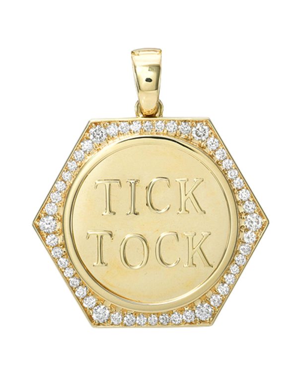 Tick Tock Medallion Pendant on Sale