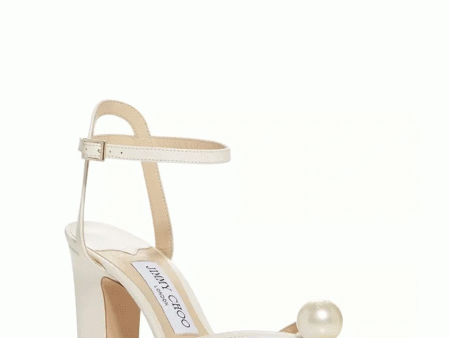 Sacaria White Pearl 85 Sandal in Ivory on Sale