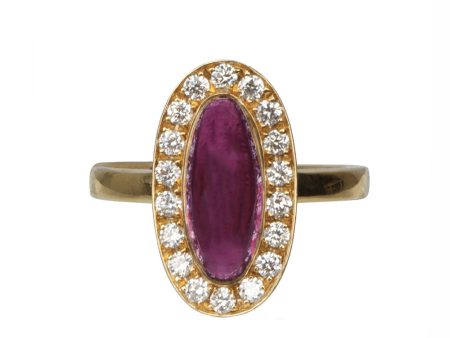 Purple Tourmaline Oval Ring Online Hot Sale