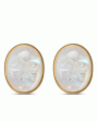 Moonstone Moon Face Clip Back Earrings Online Sale