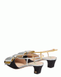 Bowow Metallic Bow Slingback Pump in Black Supply