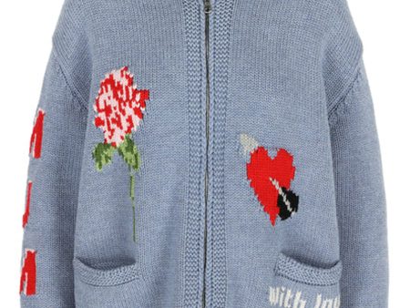 Blue Knit Maurice Jacket For Cheap