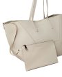 Calfskin Shopper Tote Bag in Ivory For Cheap