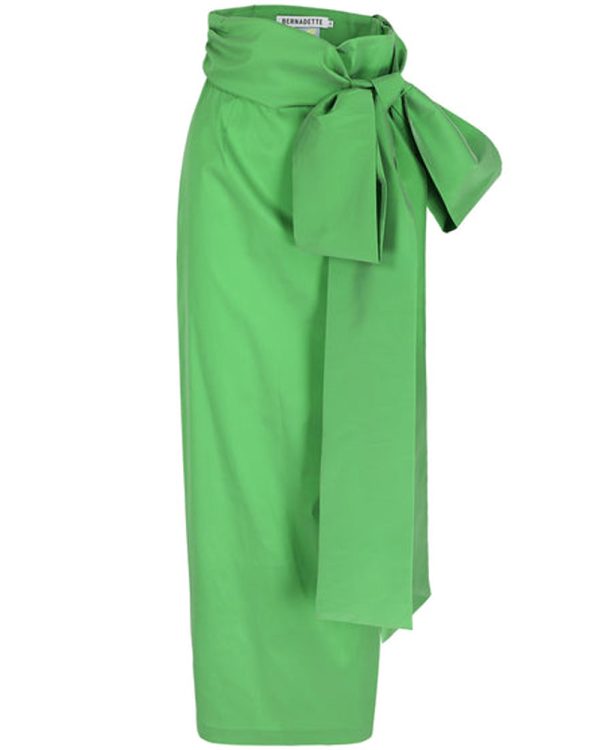 Green Bernard Bow Skirt For Cheap