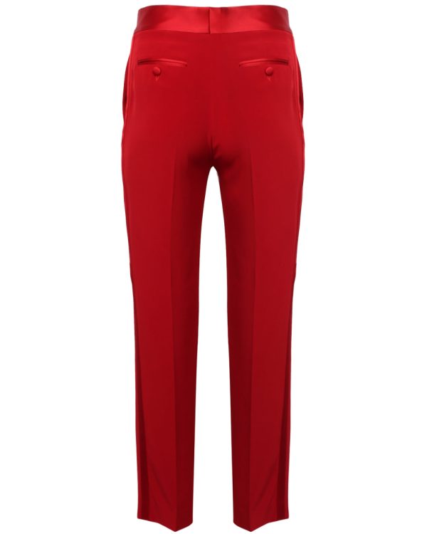 Red Straight Leg Tux Trouser Hot on Sale