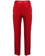 Red Straight Leg Tux Trouser Hot on Sale